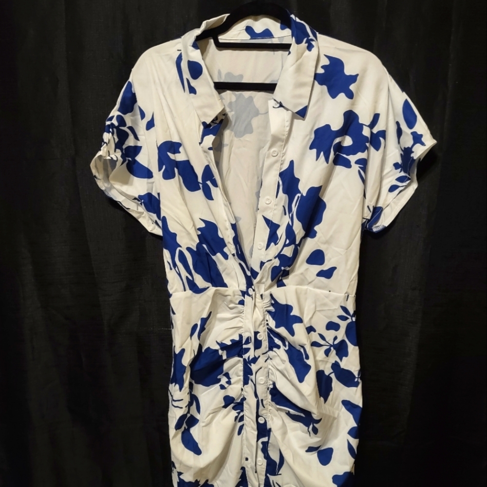 Blue/White Print dress